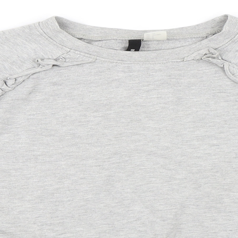 H&M Womens Grey   Pullover Sweatshirt Size S