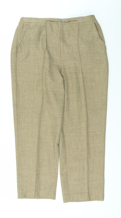 Womens UK Size 14 Classics Regular Fit  Brown Trousers