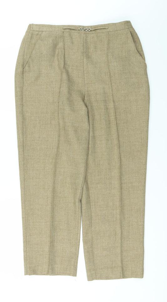 Classics Womens Brown   Trousers  Size 14 L27 in