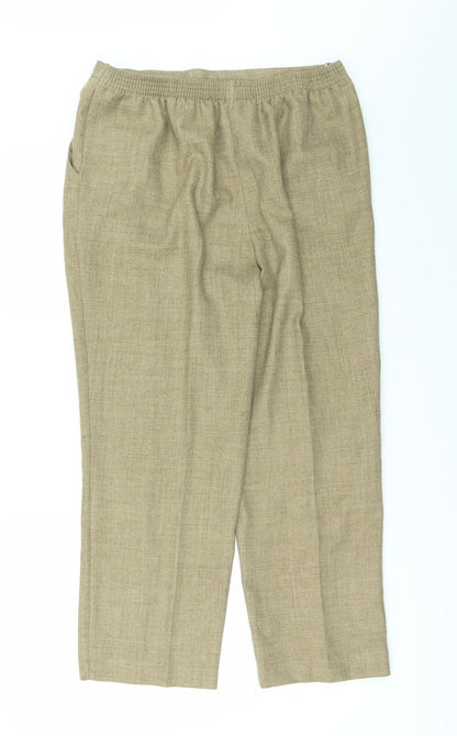 Womens UK Size 14 Classics Regular Fit  Brown Trousers