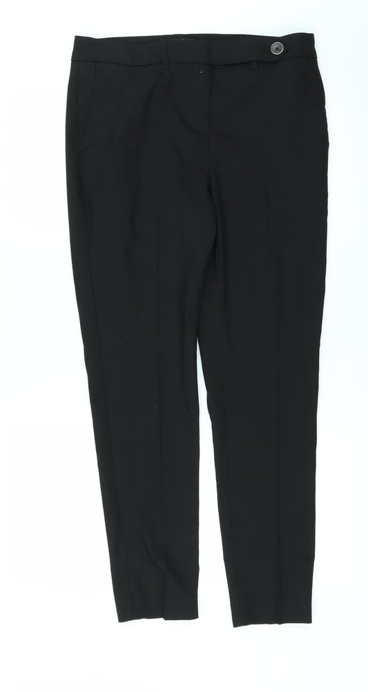 NEXT Womens Black   Trousers  Size 8 L26 in