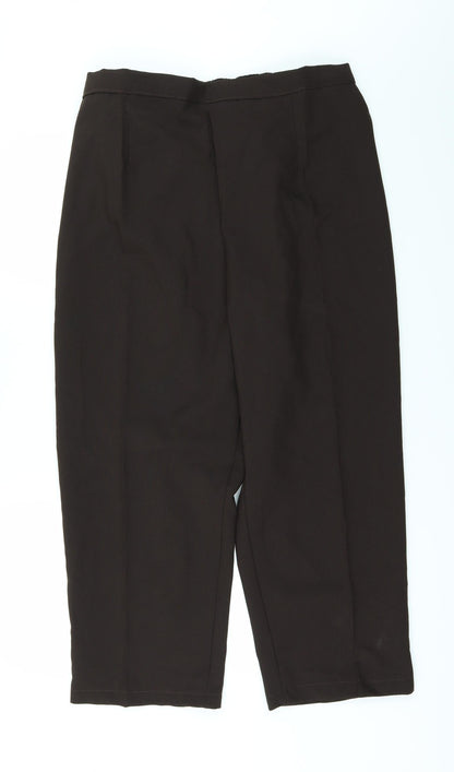 Womens UK Size 22 Preworn Regular Fit  Brown Trousers