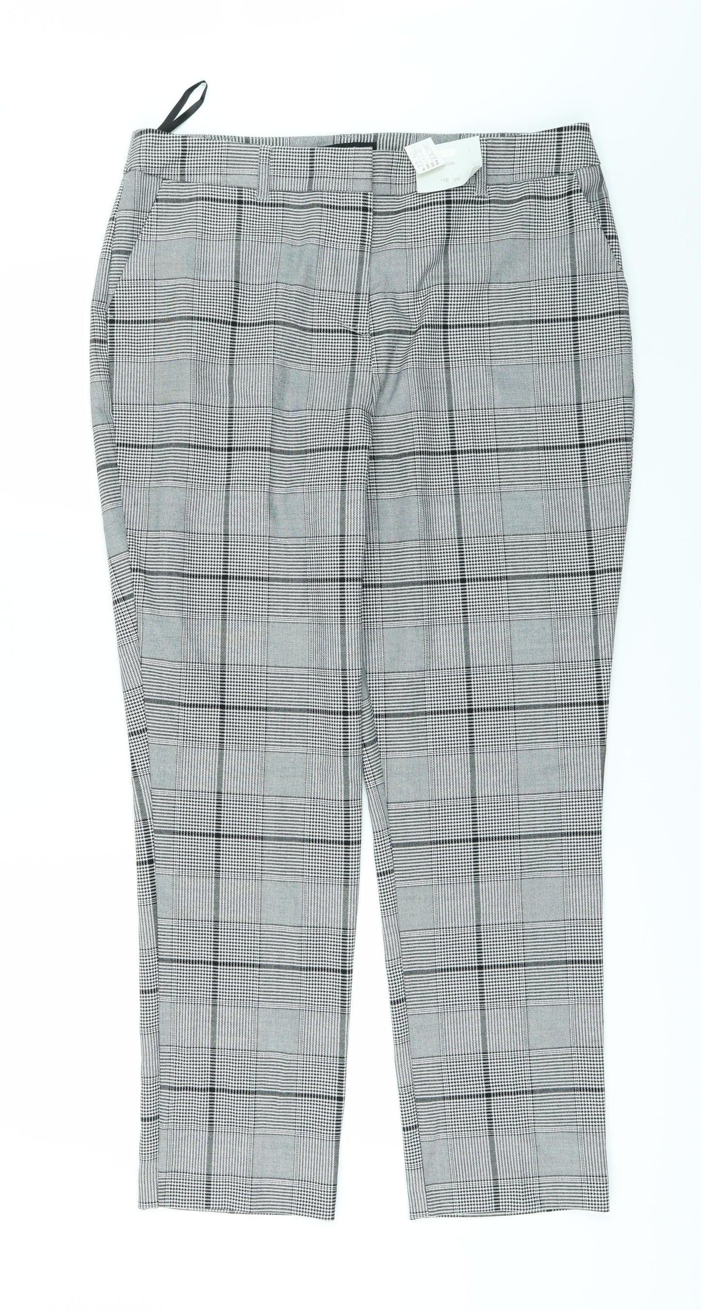 Womens UK Size 14 F&F Regular Fit  White Trousers