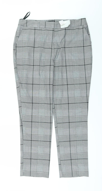 Womens UK Size 14 F&F Regular Fit  White Trousers