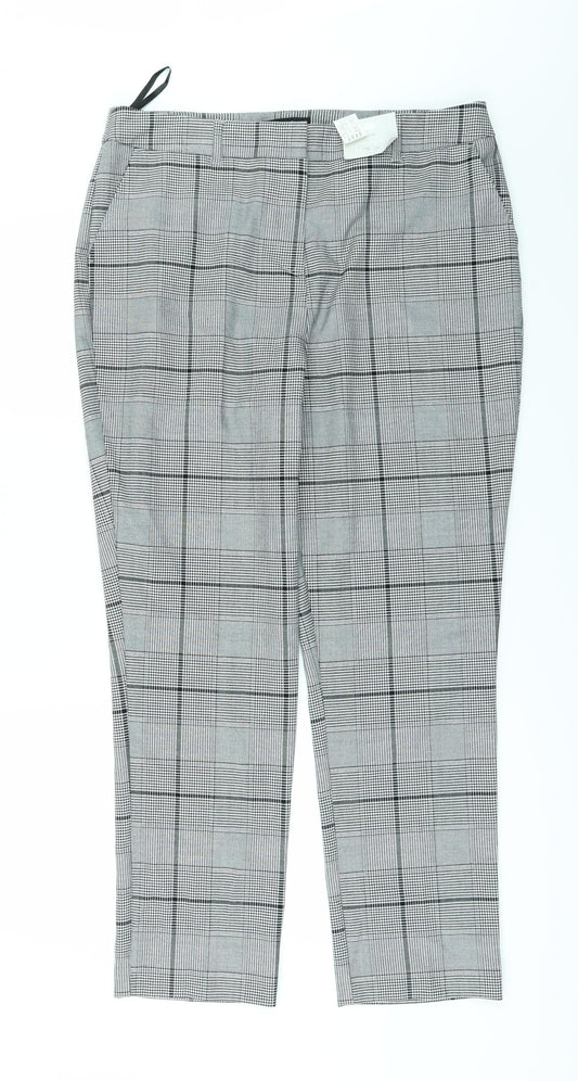 F&F Womens White   Trousers  Size 14 L27 in