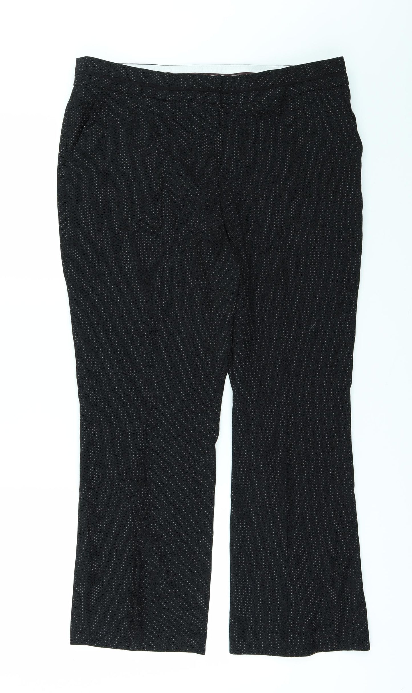 Womens UK Size 10 NEXT Regular Fit  Black Trousers