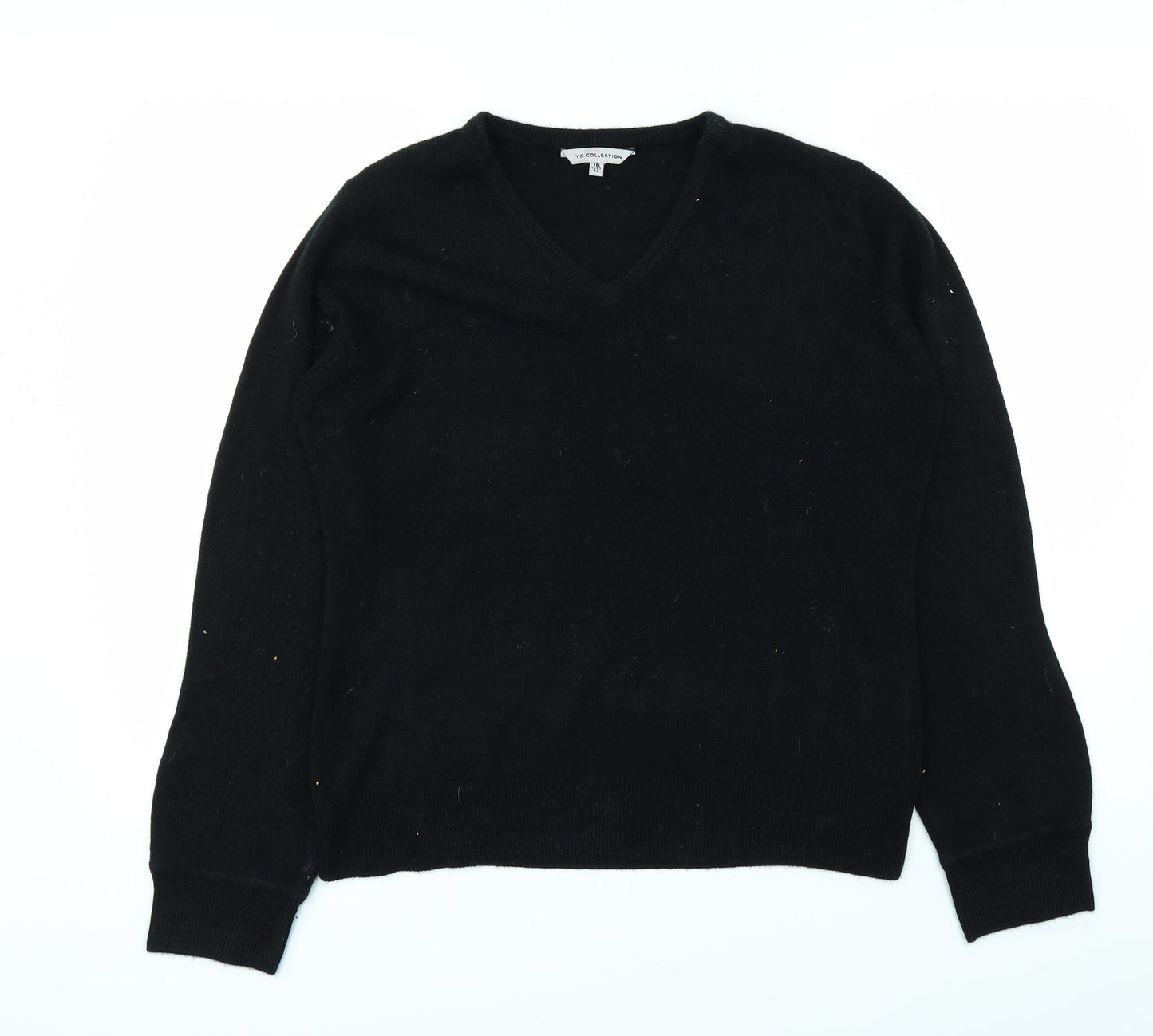 YS Collection Womens Black   Pullover Jumper Size 16