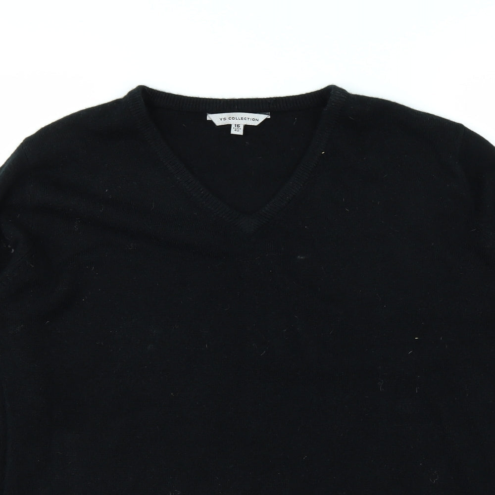 YS Collection Womens Black   Pullover Jumper Size 16