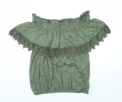 Womens UK Size 8 Miss Selfridge Green Basic T-Shirt