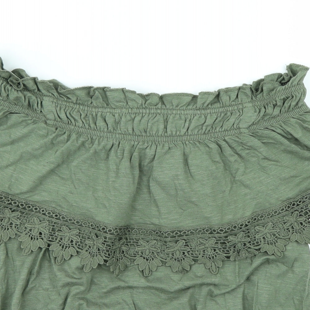 Womens UK Size 8 Miss Selfridge Green Basic T-Shirt