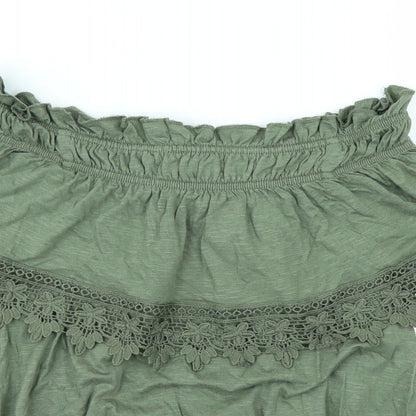 Womens UK Size 8 Miss Selfridge Green Basic T-Shirt