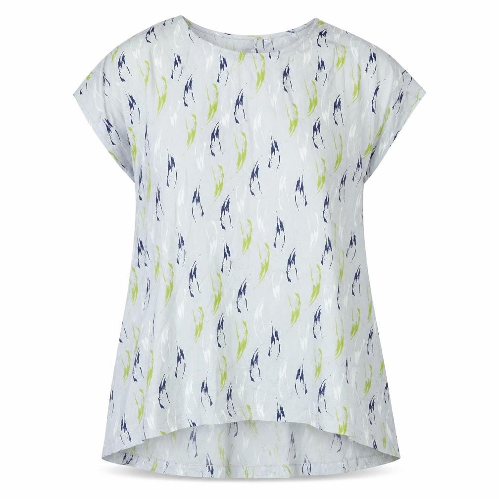 Womens UK Size S Capri Grey Basic T-Shirt