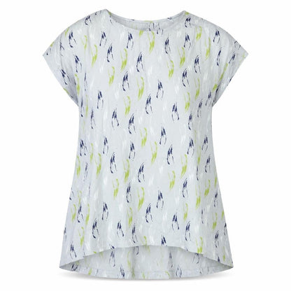 Womens UK Size S Capri Grey Basic T-Shirt