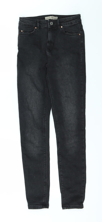Womens UK Size 8 DenimCo Regular Fit Skinny Black Jeans