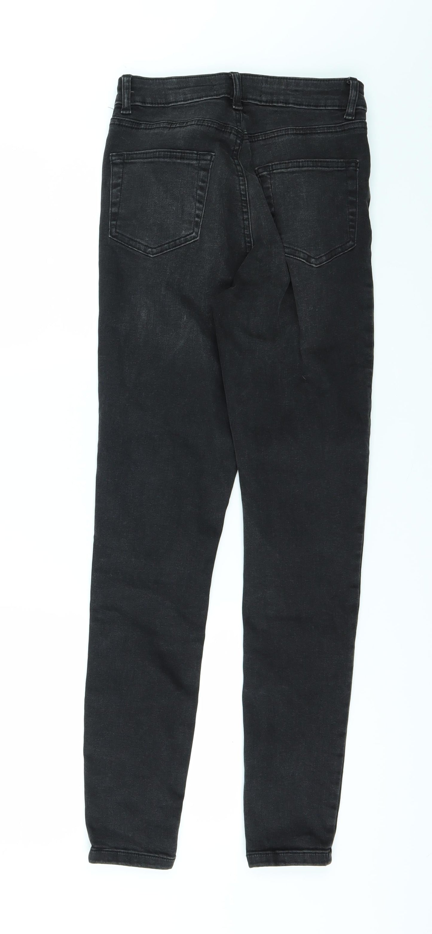 Womens UK Size 8 DenimCo Regular Fit Skinny Black Jeans
