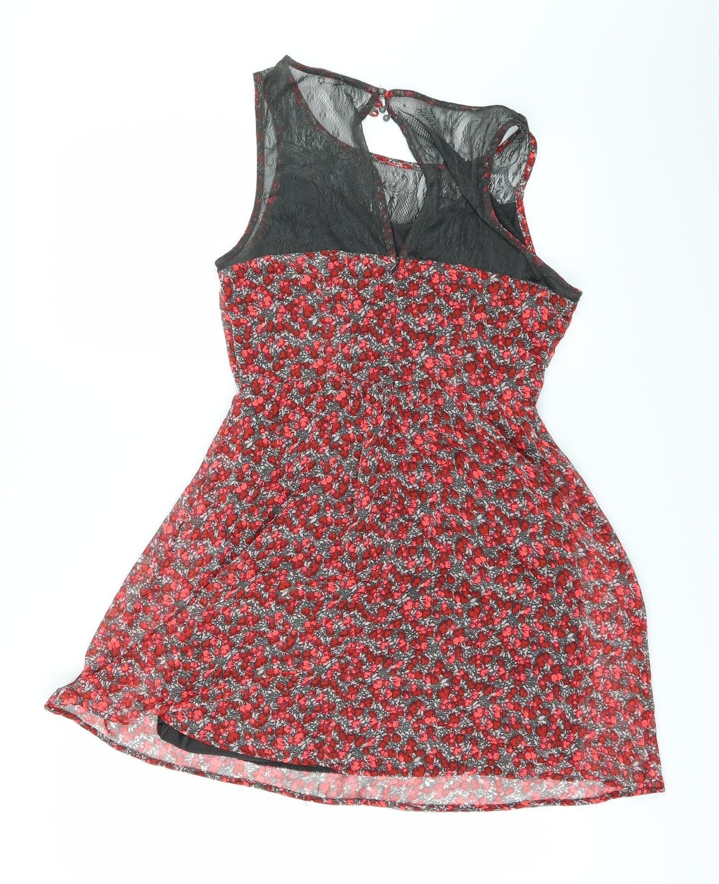 Only Womens Red Floral  Fit & Flare  Size 6