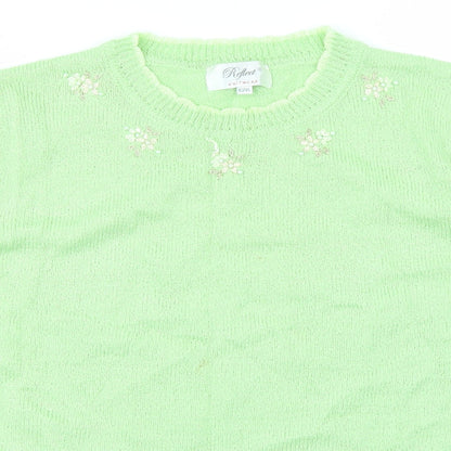REFLECT Womens Green   Basic T-Shirt Size L