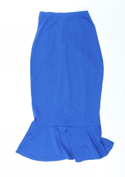 Amika Womens Blue   Straight & Pencil Skirt Size S