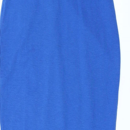 Amika Womens Blue   Straight & Pencil Skirt Size S