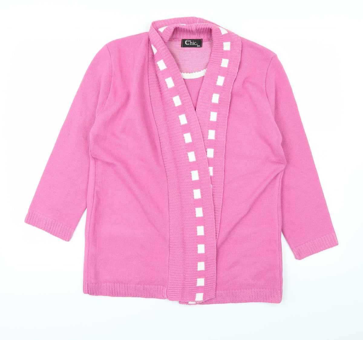 CHIC Womens Pink   Cardigan Jumper Size M