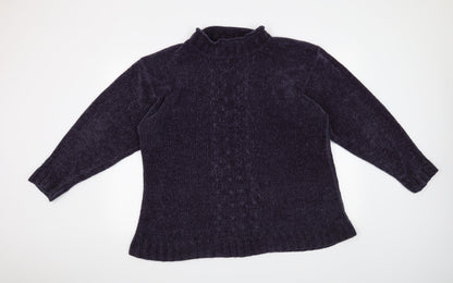 Enrico Leoni Womens Blue   Pullover Jumper Size L