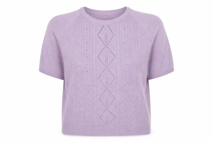 Womens UK Size S Preworn Purple Basic T-Shirt