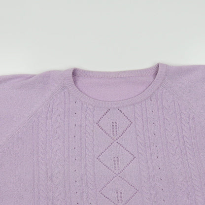 Womens UK Size S Preworn Purple Basic T-Shirt
