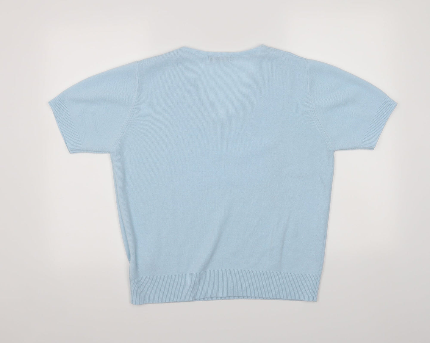 Womens UK Size 14 Berkertex Blue Basic T-Shirt