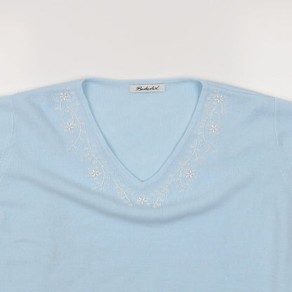 Womens UK Size 14 Berkertex Blue Basic T-Shirt