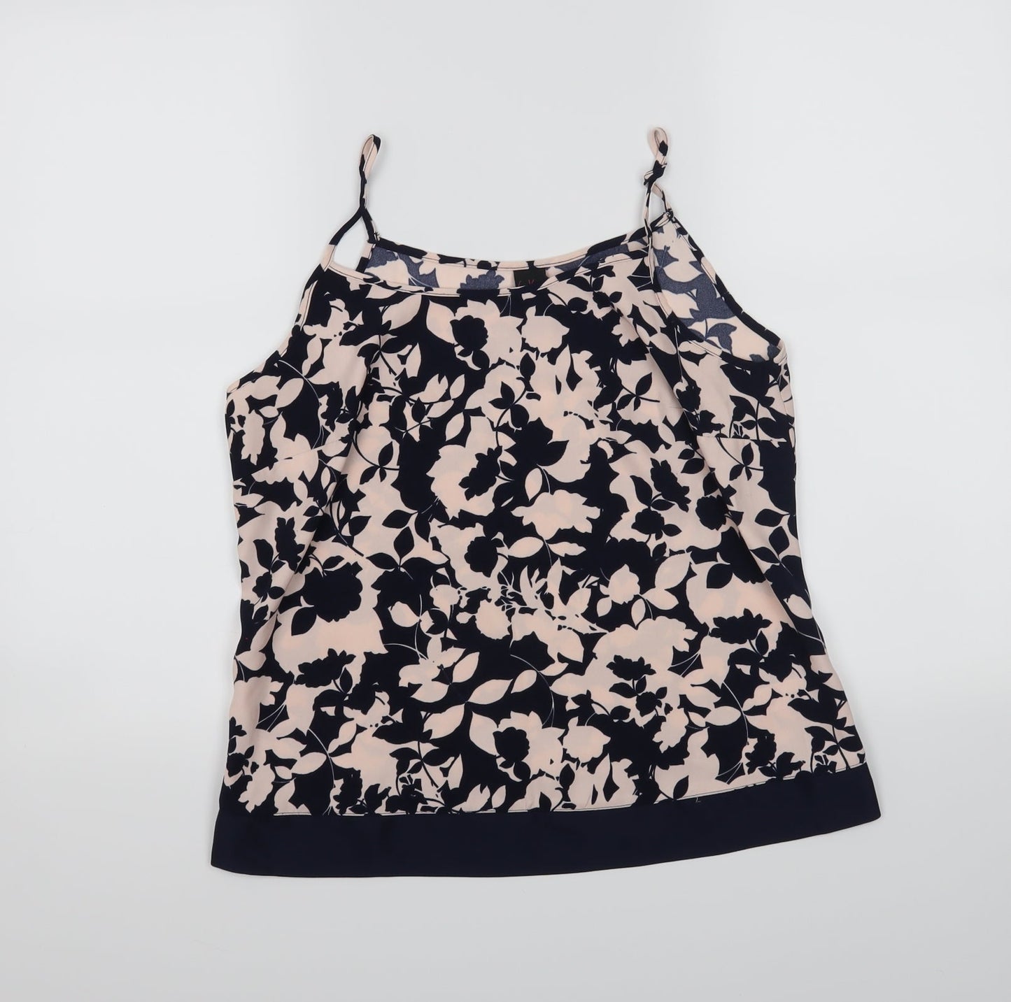 TU Womens Blue Floral  Basic Tank Size 12