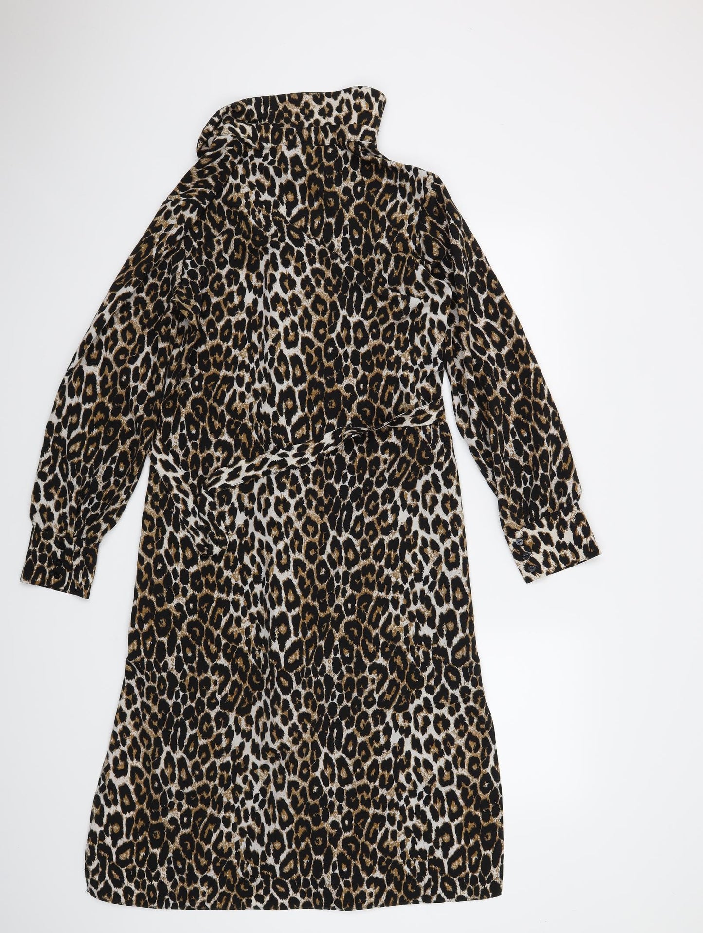 F&F Womens Beige Animal Print  A-Line  Size 8