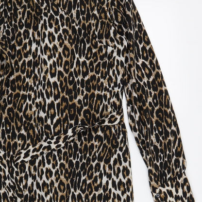 F&F Womens Beige Animal Print  A-Line  Size 8