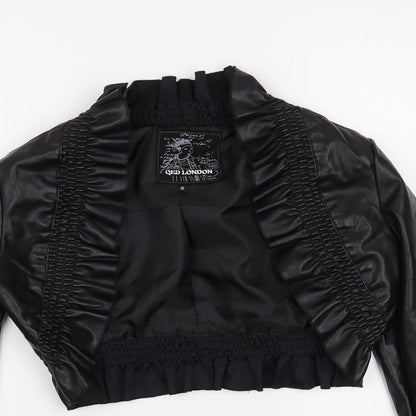 Womens UK Size S QED London Black Jacket