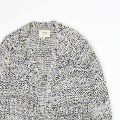 Papaya Womens Grey  Knit Cardigan Jumper Size S