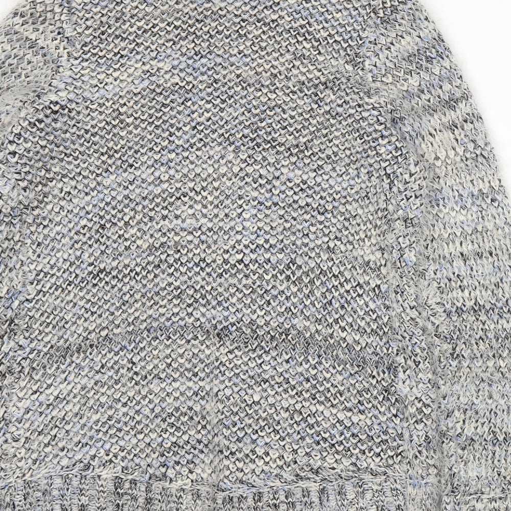 Papaya Womens Grey  Knit Cardigan Jumper Size S