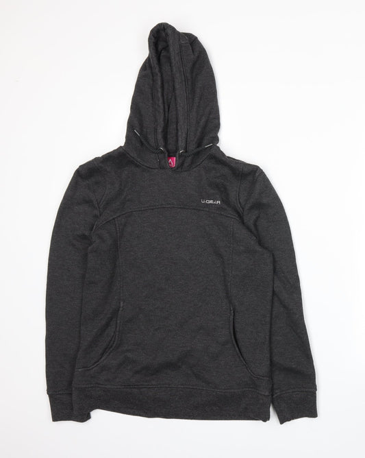 Womens UK Size 10 LA Gear Grey Pullover Hoodie