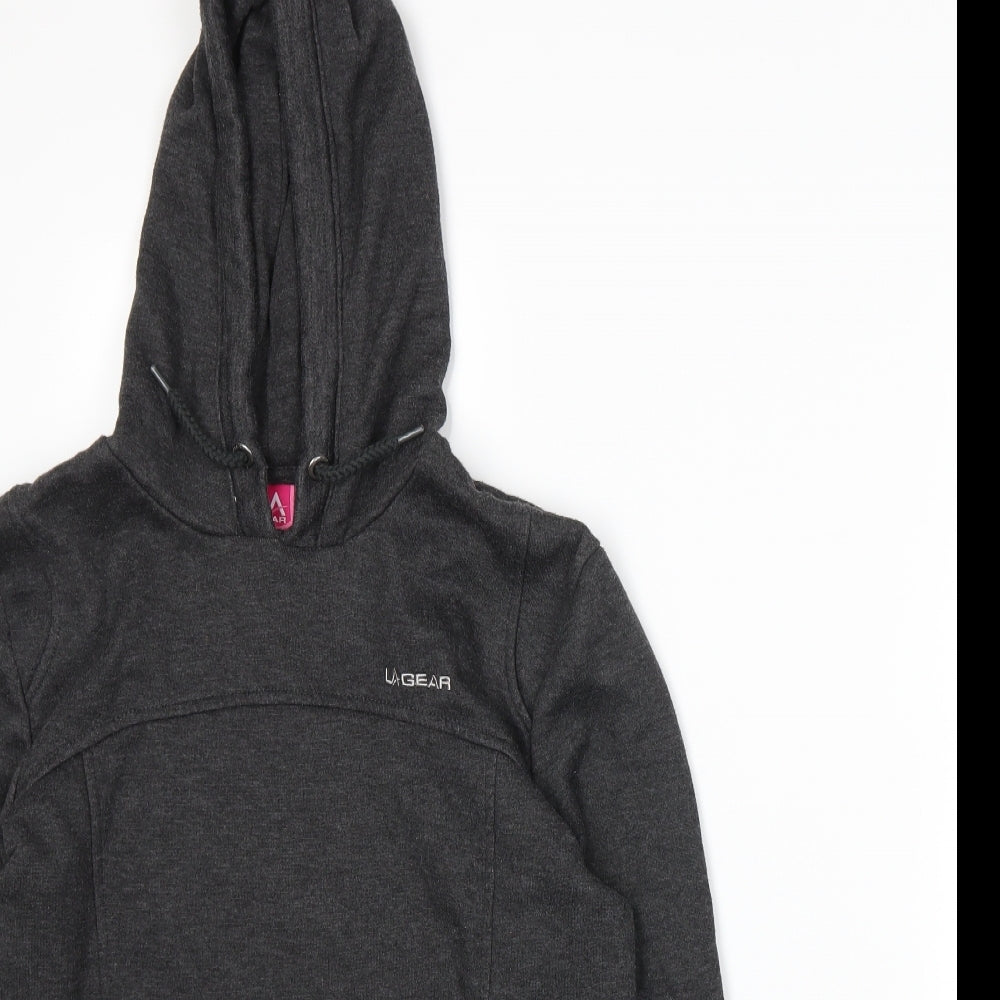 Womens UK Size 10 LA Gear Grey Pullover Hoodie