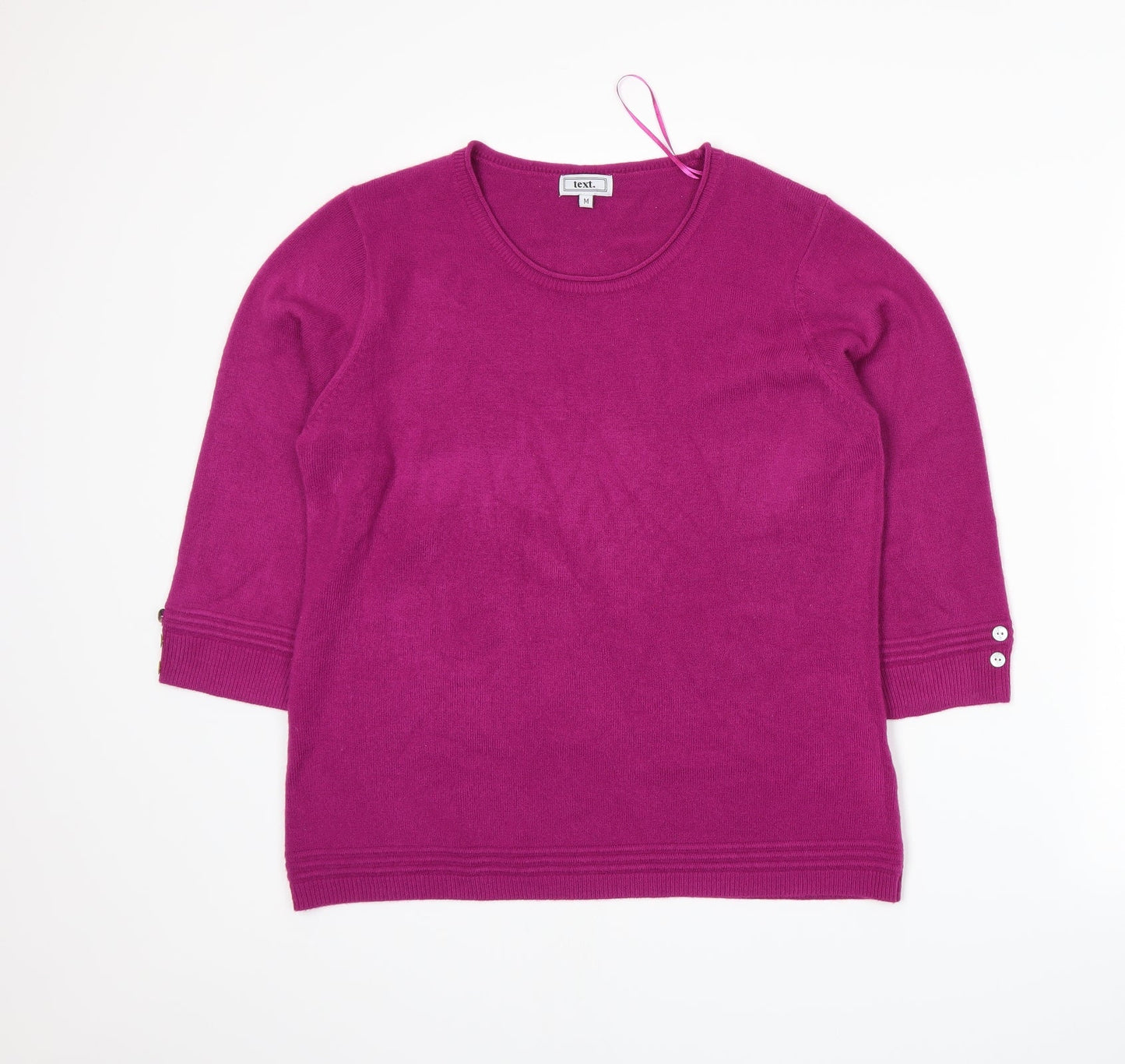 Text. Womens Purple   Pullover Jumper Size M