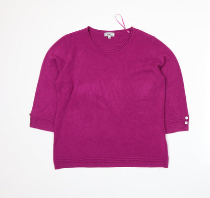 Text. Womens Purple   Pullover Jumper Size M