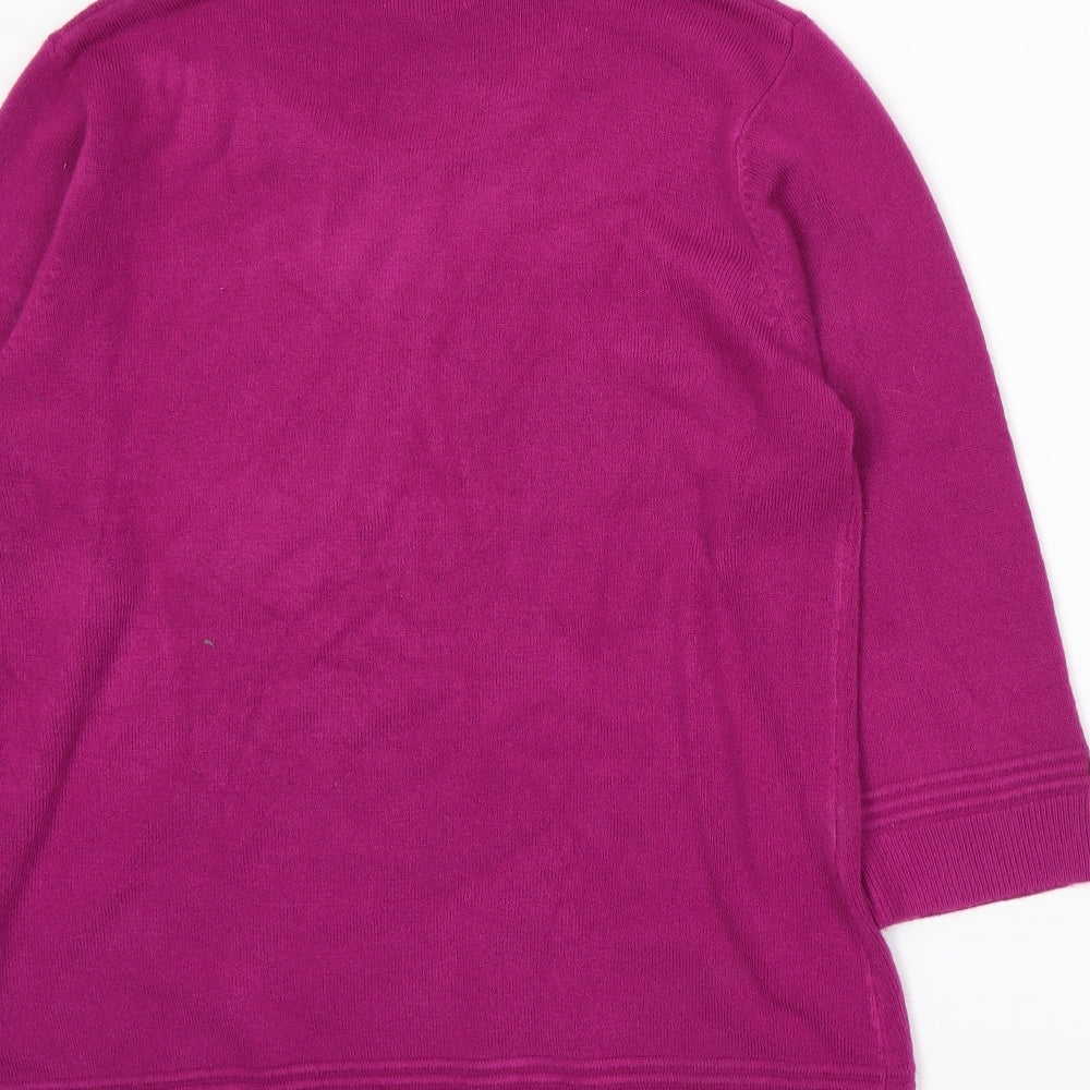 Text. Womens Purple   Pullover Jumper Size M
