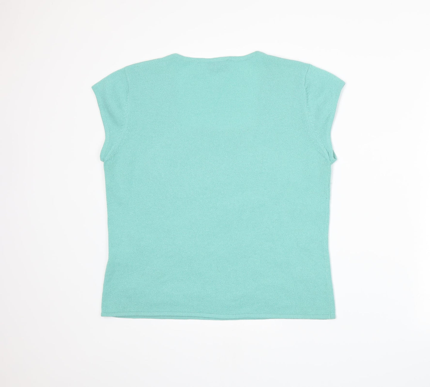 Womens UK Size 14 Alex & Co Green Basic T-Shirt