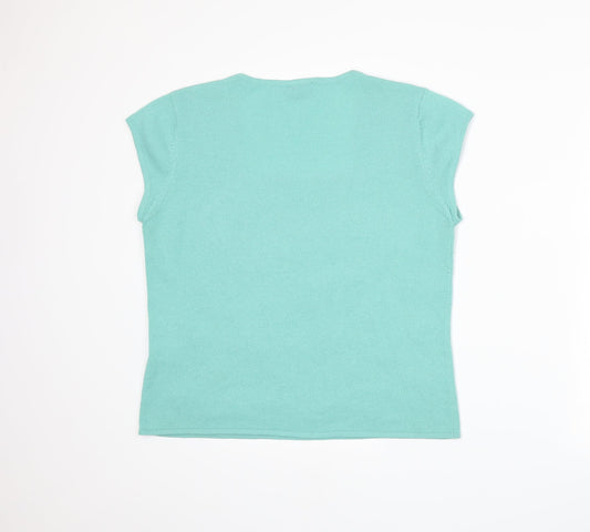 Womens UK Size 14 Alex & Co Green Basic T-Shirt