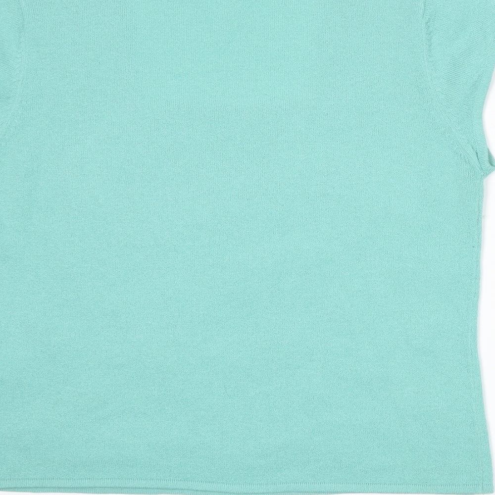 Womens UK Size 14 Alex & Co Green Basic T-Shirt