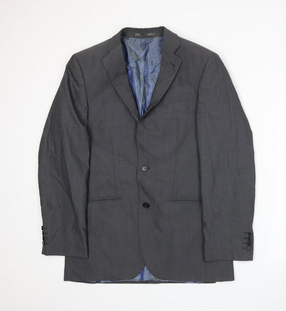 Mens UK Size L Preworn Regular Grey Suit Jacket