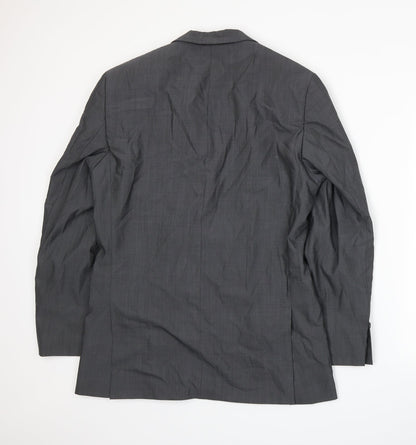 Mens UK Size L Preworn Regular Grey Suit Jacket