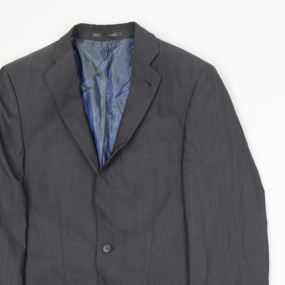 Mens UK Size L Preworn Regular Grey Suit Jacket