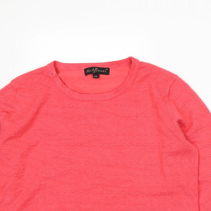 Mudflower Womens Pink  Knit Pullover Jumper Size S