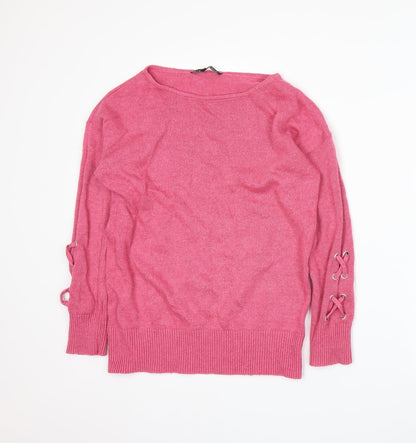 BHS Womens Pink  Knit Pullover Jumper Size 10