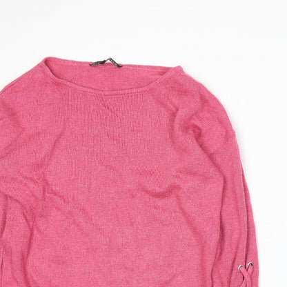 BHS Womens Pink  Knit Pullover Jumper Size 10