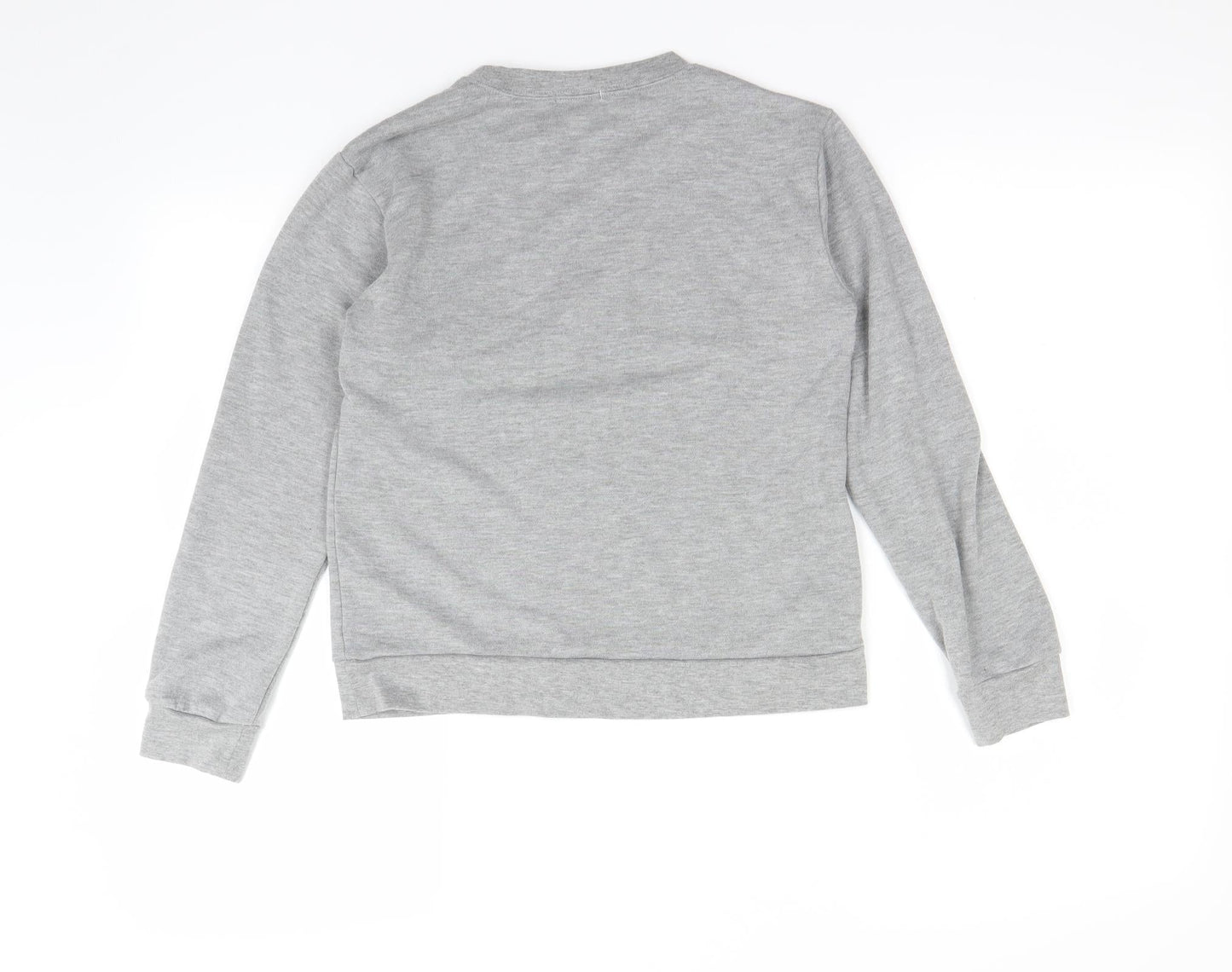 me n u Girls Grey Houndstooth  Pullover Jumper Size 12 Years